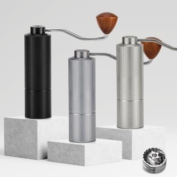 方格手搖磨豆機鋼芯便攜咖啡豆磨家用咖啡研磨器手搖咖啡機