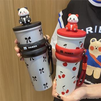 陶瓷內膽吸管新款生日禮物保溫杯