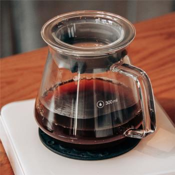 日式純手工 手沖咖啡分享壺 300ml 高硼矽玻璃 滴漏咖啡壺 咖啡杯