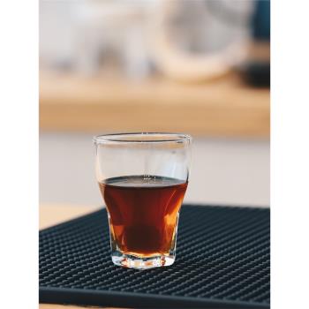 方圓 小號手沖咖啡杯 小容量透明精緻玻璃單個中式單品咖啡品鑒杯