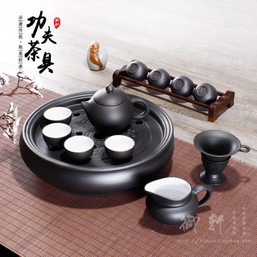 新款宜興紫砂功夫茶具套裝茶壺茶杯茶盤整套全手工蓋碗家用泡茶器