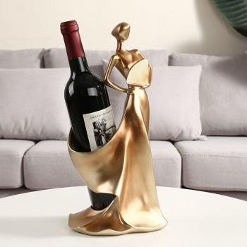 創意酒架紅酒架擺件裝飾擺件歐式工藝品創意家居酒櫃葡萄酒架裝飾