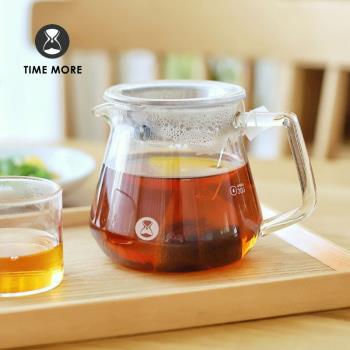 泰摩耐熱玻璃花茶壺600ml咖啡