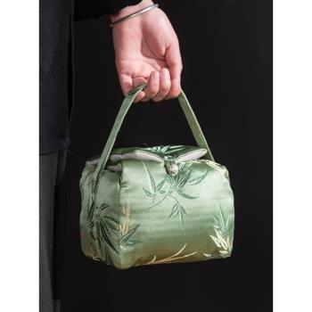 戶外旅行茶具收納包袋家用便攜快客杯一壺兩杯茶壺收納盒包布袋子