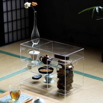 創意亞克力中式多寶閣展示架收納展示櫃茶棚功夫茶具茶器杯置物架