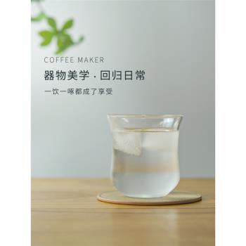 簡約咖啡杯茶杯ins網紅風高硼矽玻璃耐熱酒杯洋酒杯雞尾酒杯非
