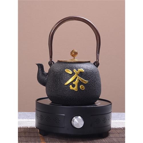 雙銅禪茶鐵壺手工鑄鐵壺無涂層生鐵壺電陶爐加熱復古茶壺茶具家用|茶壺