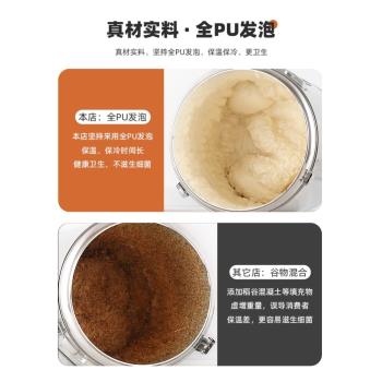 不銹鋼保溫桶大容量商用擺攤保冷冰塊冰粉專用桶奶茶粥桶保溫飯桶