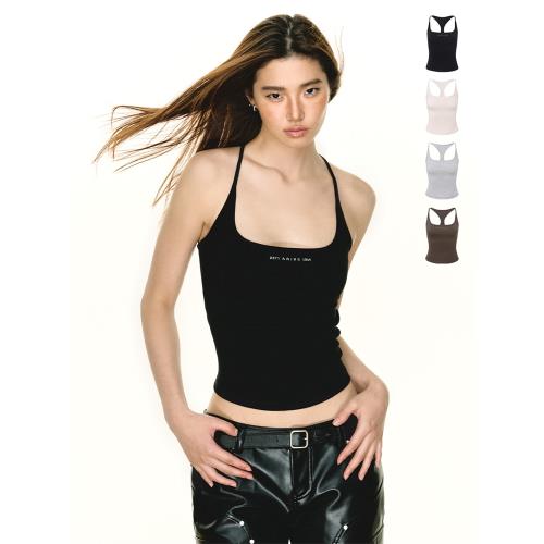 (免運)Ariseism美式復古辣妹高周波燙銀背心吊帶女2025夏季新款外穿上衣