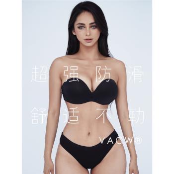 (免運)VACW整日不掉聚攏無肩帶內衣防滑幸棉大小胸有棵樹無鋼圈抹胸夏