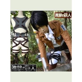 進擊的巨人 艾倫 三笠 兵長 調查兵團 外套皮質cosplay服