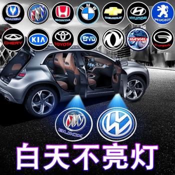 高畫質車門迎賓燈汽車投影無線開門燈感應照地燈鐳射車載用品黑科技