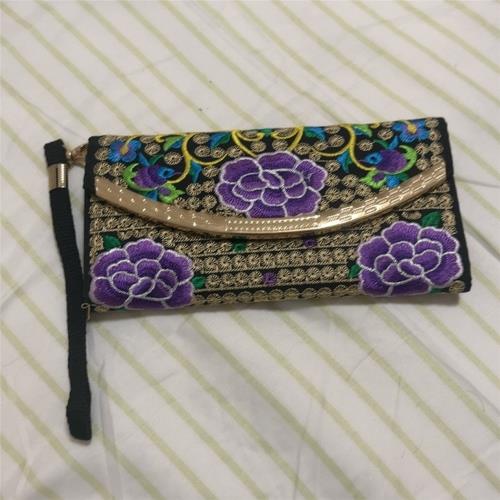 云南民族風繡花包刺繡單肩斜跨包女士休閑手拿手機錢包