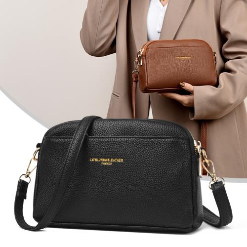 高級感雙隔層女包2025新款春夏斜挎包大容量手機包通勤單肩包