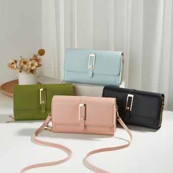 crossbody bag2024簡約橫款錢包女士斜挎單肩包多隔層卡位手機包