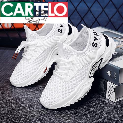 CARTEL鱷魚運動鞋夏季款透氣2025新款百搭網面透氣運動休閑跑步鞋