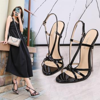 熱賣款金屬細跟夜店大碼超高跟涼鞋 Womens high heeled sandals