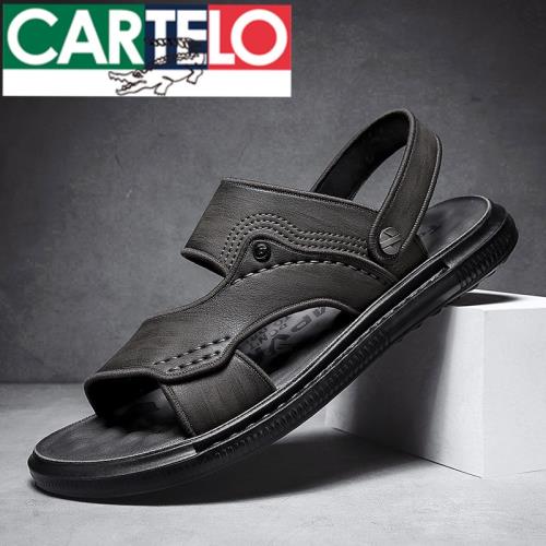 真皮涼鞋男款2025新款夏季拖鞋男士外穿涼拖開車兩用防滑沙灘鞋男