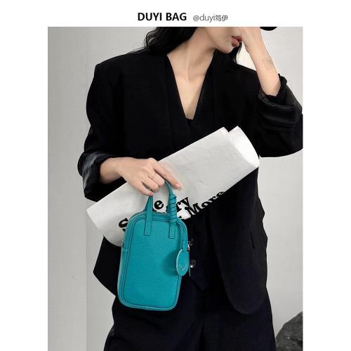 2025春夏多巴胺手機包真皮單肩斜挎包手提包小方包斜挎小包包女包