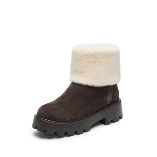 思加圖2024冬季新款雪山乳酪保暖加絨雪地靴EGB43DD4