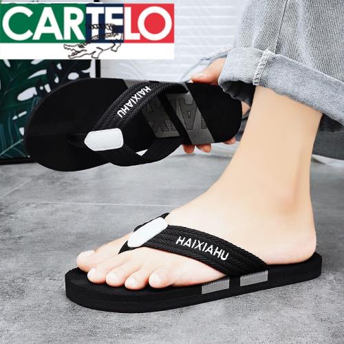 CARTEL鱷魚人字拖男士冬季外穿2025新款沙灘涼鞋男款夾腳拖鞋男式