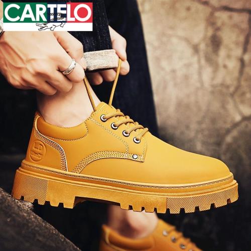 CARTEL鱷魚休閑鞋男鞋2025新款夏季厚底耐磨老爹鞋百搭男士工裝鞋