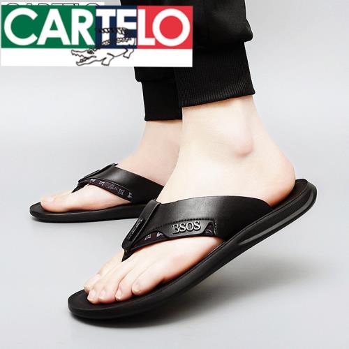 CARTEL鱷魚夾腳拖鞋男式外穿夏季男款2025新款沙灘涼鞋人字拖男士