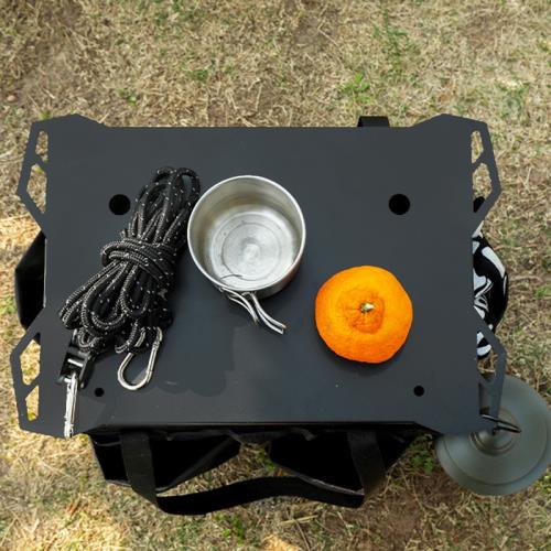 戶外工具收納箱露營收納包蓋板板氣罐野炊桌桌面餐具包大容量燈架