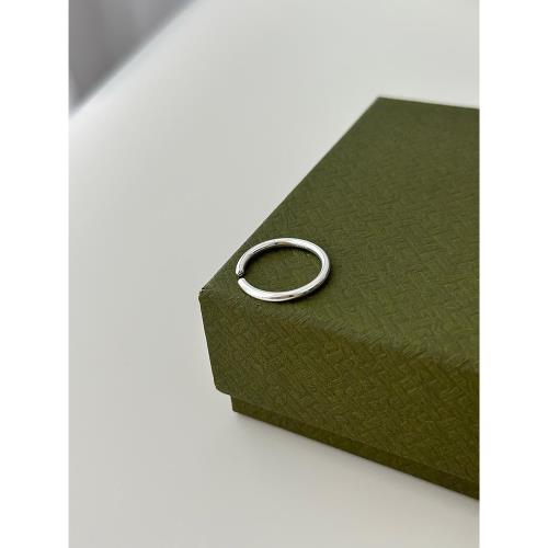 PIXDO s925純銀基礎款手工實心素圈戒指百搭極簡小眾指環可調節