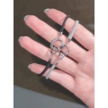 環環相扣情侶手鏈S999純銀輕奢精緻高階感莫比烏斯手鏈男女友禮物