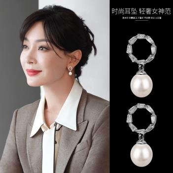 淡水珍珠耳釘2025年新款爆款輕奢高級感氣質大氣耳飾女士絕美耳環