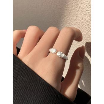 老銀匠999純銀貓爪戒指女輕奢高級感素圈開口戒小眾設計2025新款