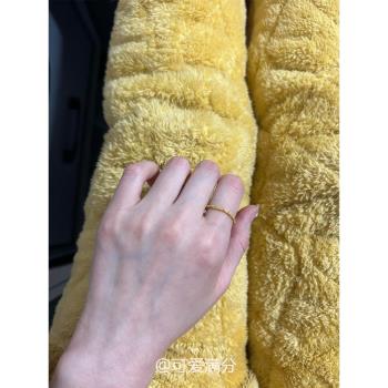 「璀璨星芒」S925純銀金色小鱗片戒指爆閃精緻小眾高顏值食指戒女