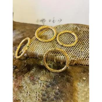 南風歌原創《哪吒乾坤圈》戒指S925純銀小眾個性情侶非黃金手鐲