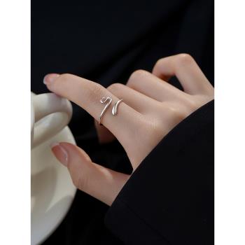 老銀匠999純銀2025年新款蛇形戒指小眾本命年過年素圈女食指戒