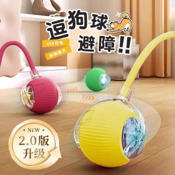 狗狗玩具自動遛狗球耐咬自嗨解悶寵物電動智慧逗狗神器小狗跳跳球