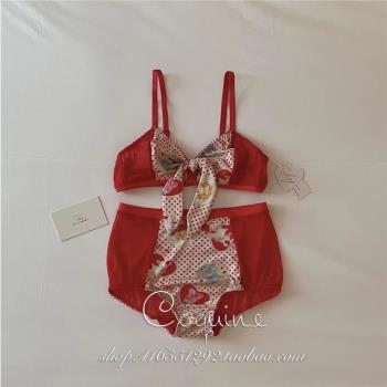 (免運)Coquine 100%handmade 昭和復古內衣套裝