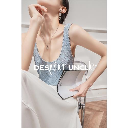 (免運)【DGU】無袖上衣法式小吊帶絕美獨特精致背心女2024新款外穿女夏