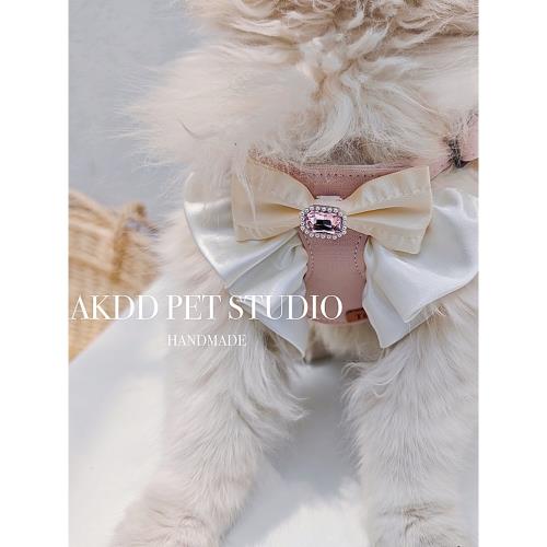 寵物貓咪狗狗遛狗溜貓牽引繩小型犬胸背帶背心式幼犬茶杯小體泰迪