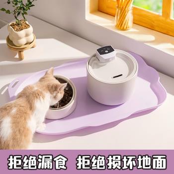 寵物貓咪專用餐墊防水防油超大貓咪碗糧墊狗狗吃飯墊子餐盤貓碗墊