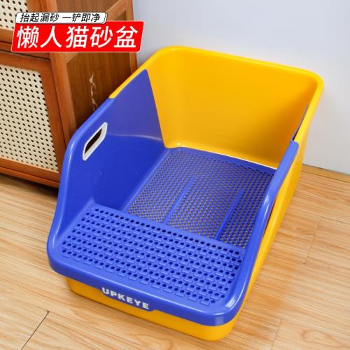 貓砂盆半封閉超大號懶人貓廁所雙層防外濺貓屎盆幼貓自動貓砂盆