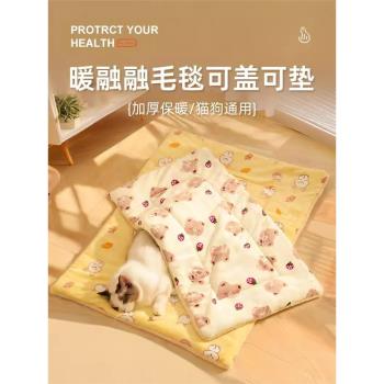 寵物墊子狗狗墊子貓窩墊狗窩冬季保暖貓咪睡墊加厚貓咪毛毯睡覺用
