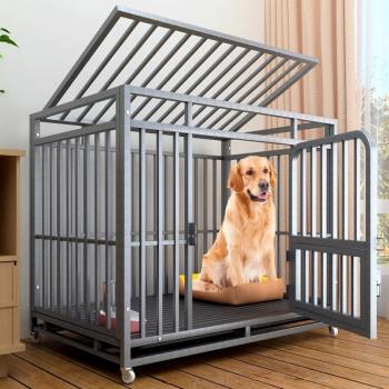加粗狗籠子小型中型犬大型犬寵物家用室內帶廁所柯基金毛室外專用