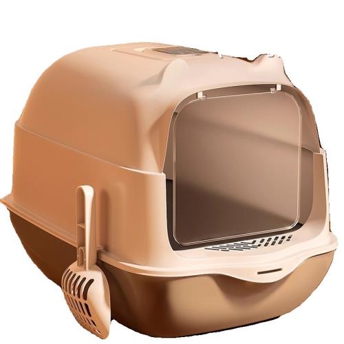 貓砂盆全封閉式超大號抽屜式貓廁所防帶砂籠子幼貓屎盆防外濺加高