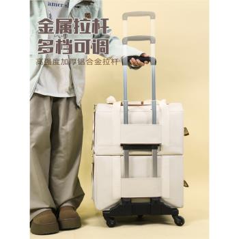 寵物拉桿箱貓包外出便攜兩只貓咪大空間透氣狗揹包雙層巴士行李箱