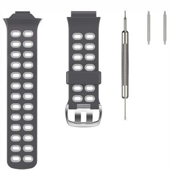 適用佳明Forerunner 310XT雙色矽膠表帶Garmin 310XT運動腕帶透氣