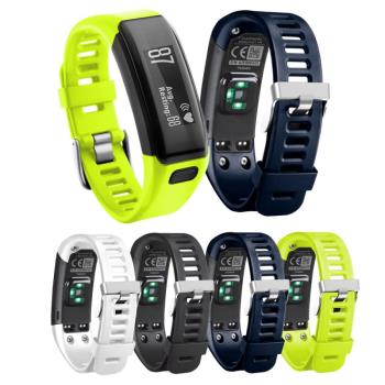 適用佳明Garmin Vivosmart HR矽膠表帶分體式矽膠表帶運動手錶帶