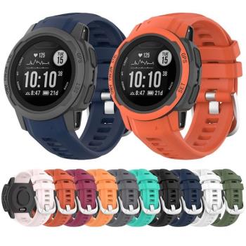 適用Garmin instinct 2S矽膠表帶佳明本能智慧矽膠運動2S手錶帶