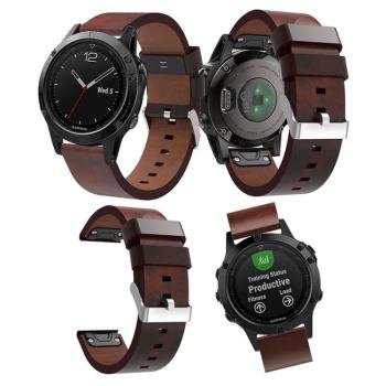 適用於佳明Garmin Fenix8/7/6/5快拆真皮表帶快拆皮質表帶22mm