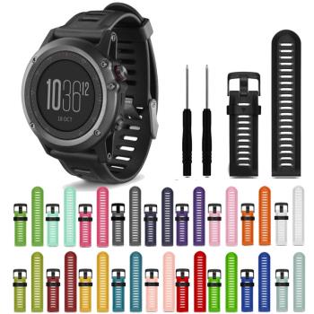 適用佳明Garmin Fenix 7x/6X手錶矽膠表帶手錶Fenix3運動款手錶帶